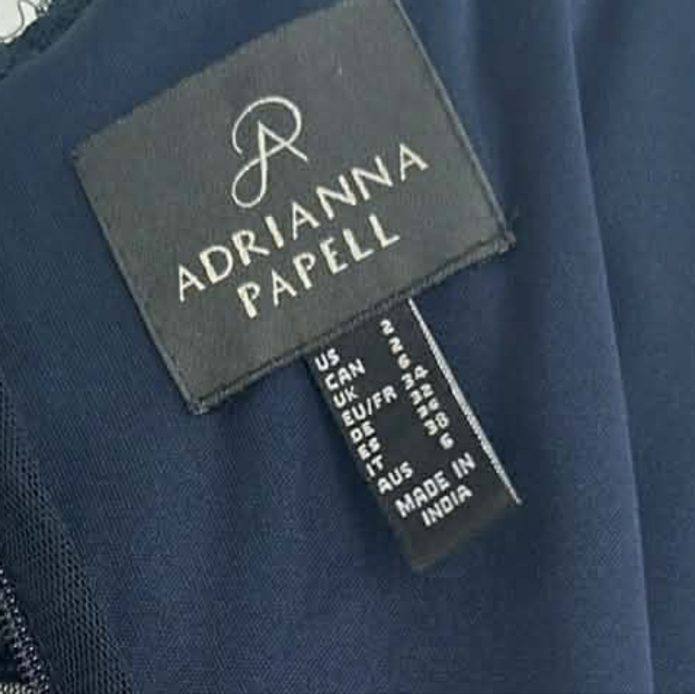 Adrianna Papell Midnight Blue Sequin Dress - Picture 9 of 13